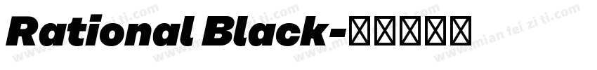 Rational Black字体转换